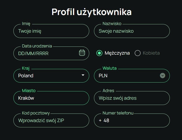 profil uzytkownika ritzo