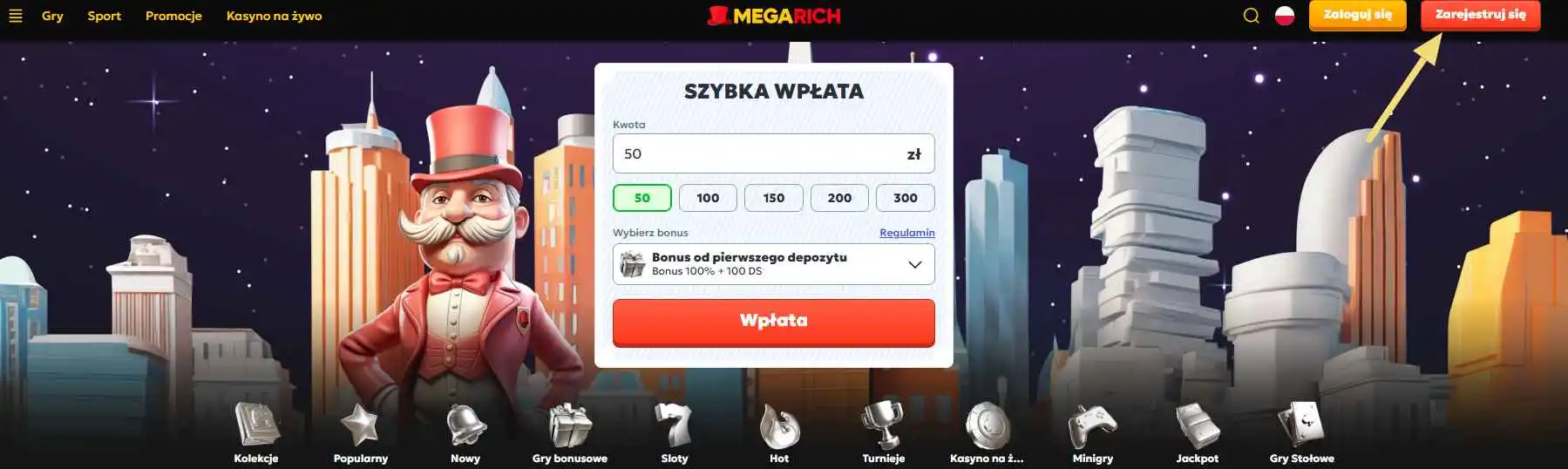 megarich casino strona glowna