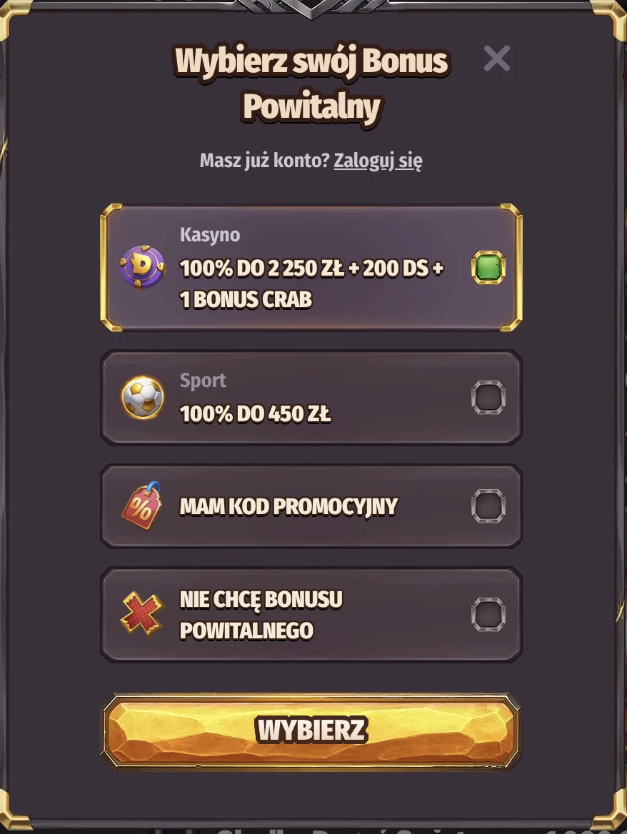 dragonia casino rejestracja
